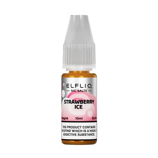 ELF BAR - ELFLIQ - STRAWBERRY ICE - 10ML NIC SALT (Box of 10)