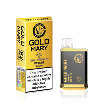 Gold Mary GM600 Disposable Vape Pod Puff Bar Box of 10